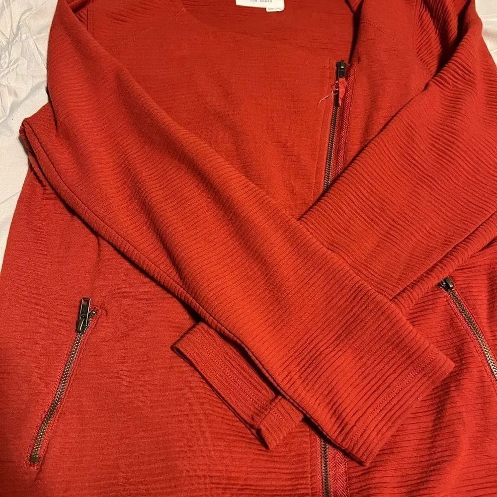 evy's tree Burnt Orange Susan Bomber Jacket Sporty Lightweight - Picture 2 of 5